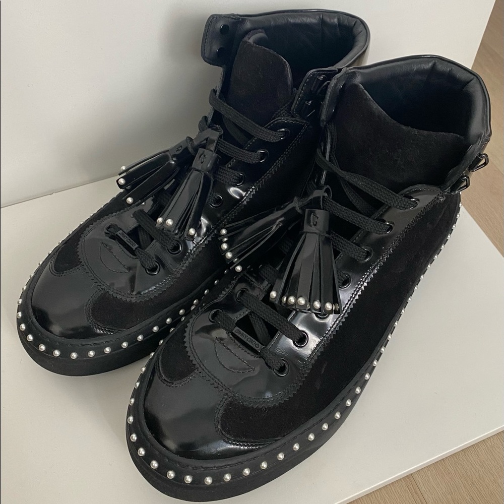 Jimmy Choo Mens Argyle Sneakers - Picture 2 of 7